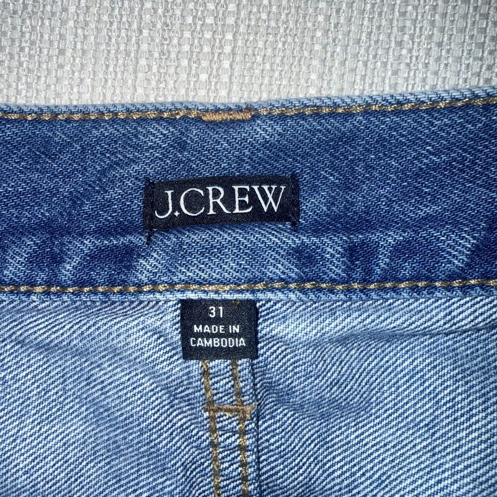J.Crew Mid-Rise Relaxed Straight Jean with Suede Stripe - 31 - Picture 7 of 9